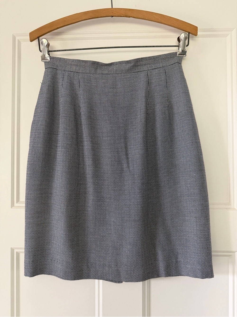 Alain Gerard Classic Black & White Checkered A-Line Skirt, Size 6P